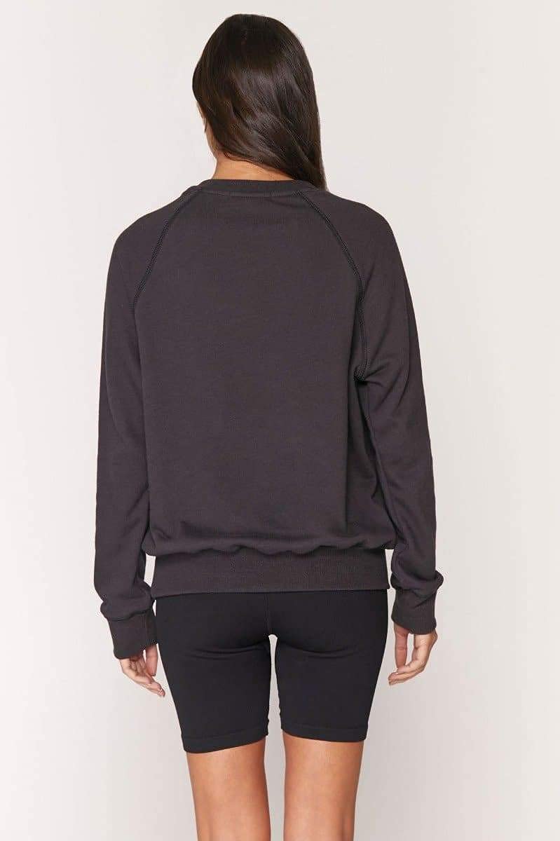 Spiritual Gangster Vintage Varsity Sweatshirt - Black, Small | Cozy Retro Pullover for Yoga, Meditation & Casual Wear
