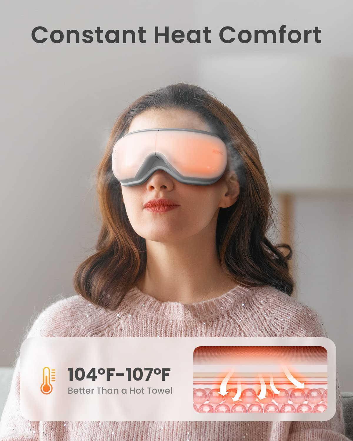 RENPHO Eyeris 1 Eye Massager for Migraine Relief & Headache - FSA/HSA Eligible Deep Tissue Massage Gun for Eye Relaxation - Perfect for Stress Relief, Office Use, and Travel Comfort