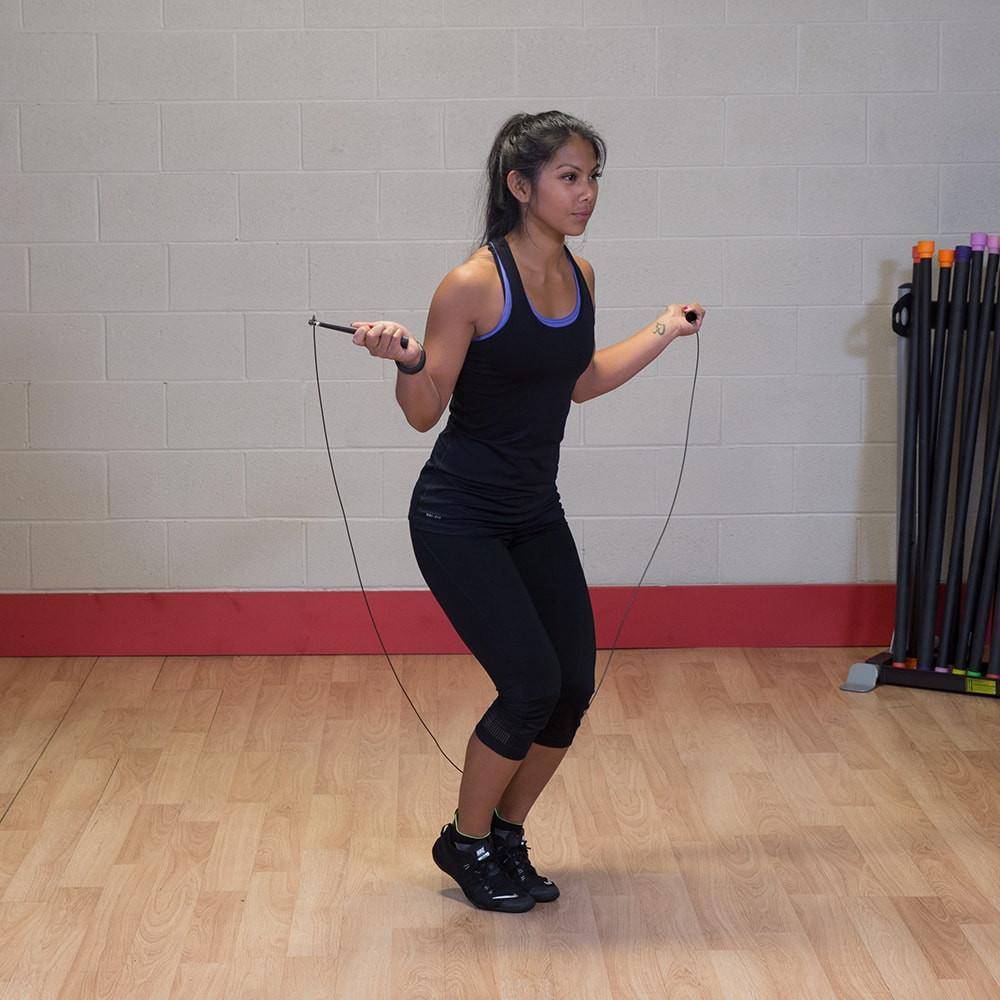 Body Solid BSTSR1 Speed Jump Rope - Adjustable Length for CrossFit, Boxing, and Home Workouts - Perfect for Fitness Training & Cardio Exercise