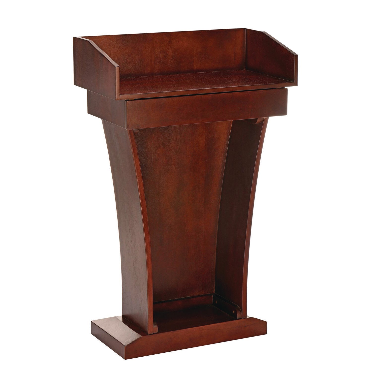 AdirOffice Wooden Standing Podium Lectern with Drawer & Storage - 27.55