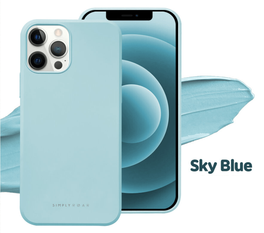 Simply ROAR Shockproof Matte Case Cover for iPhone 12/12 Pro - Slim Protective Phone Case (Black/Sky Blue/Pink) | Perfect for Everyday Use & Outdoor Activities