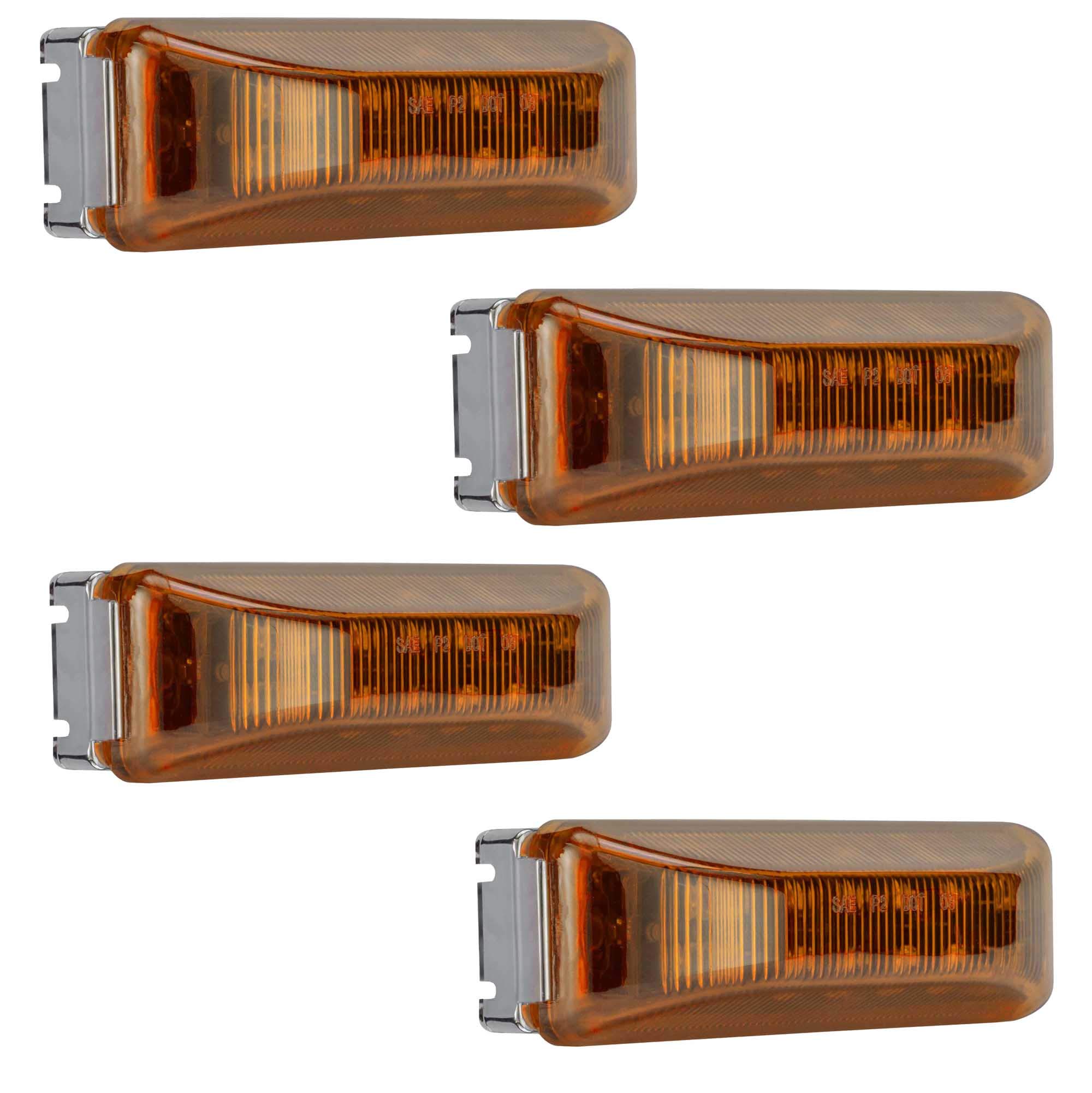 12 Diode LED Amber Marker Clearance Lights 4