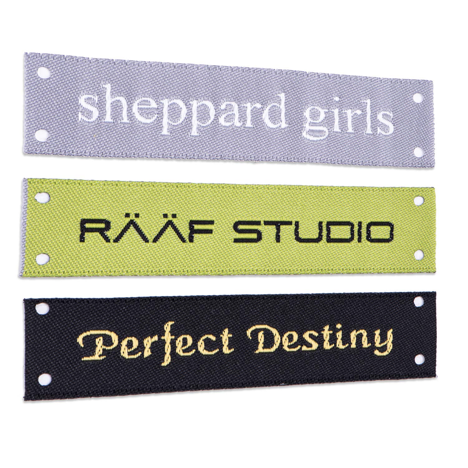 Custom Woven Damask Clothing Labels - Personalized Sew-On Tags with 4 Corner Holes for Fashion, Handmade Garments & Craft Projects (200 Labels) - Perfect for DIY Sewing, Branding & Gift Packaging