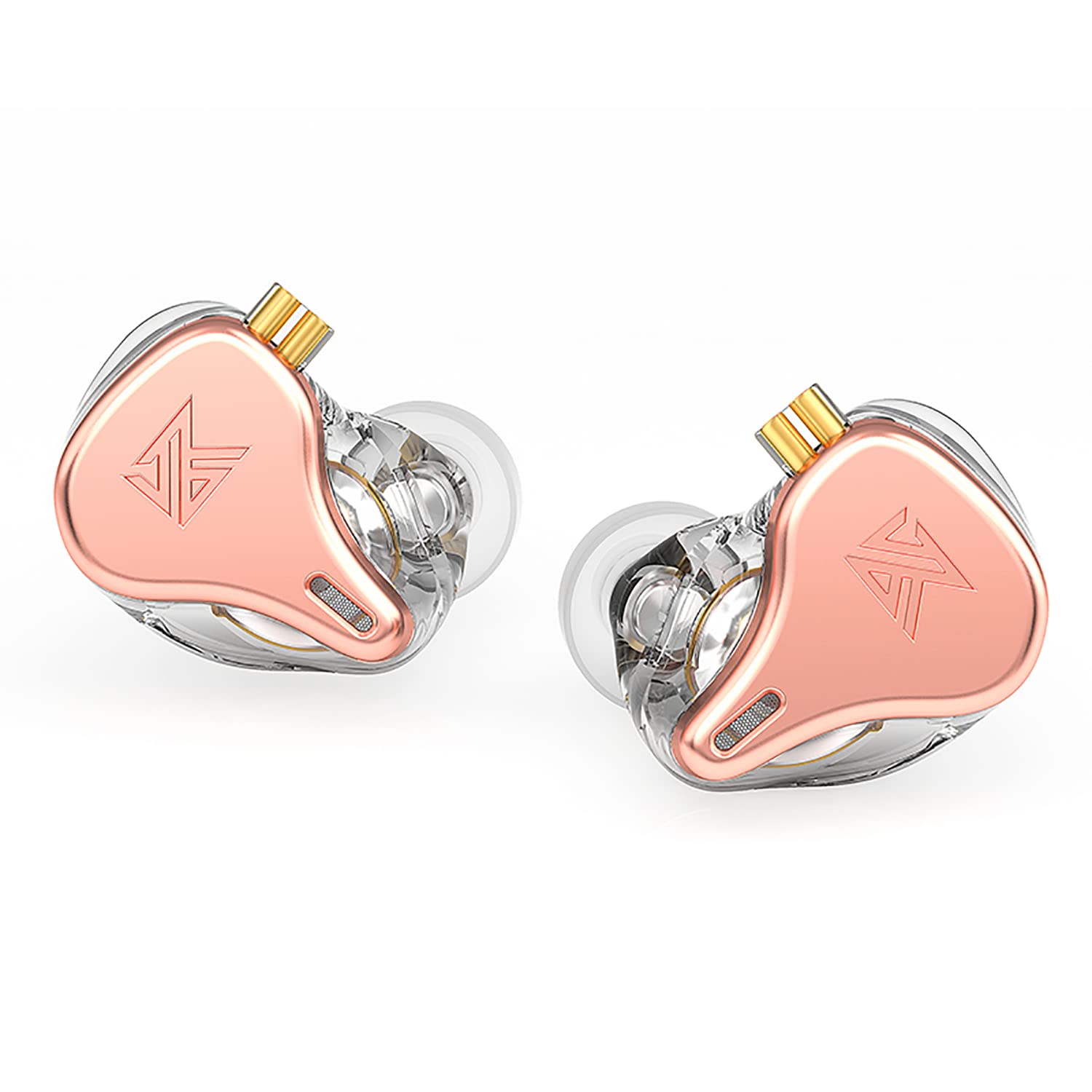 KZ x HBB DQ6S HiFi Wired In-Ear Monitors with Detachable Cable - Professional Noise Cancelling Earphones for Audiophiles & Music Lovers (Rose Gold, No Mic) - Perfect for Studio Recording, Gaming & Travel