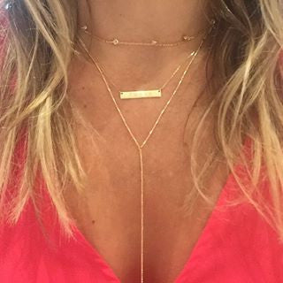 14K Gold Mini Bar Necklace - Dainty & Elegant Layering Jewelry for Women - Perfect for Everyday Wear, Gifts & Special Occasions