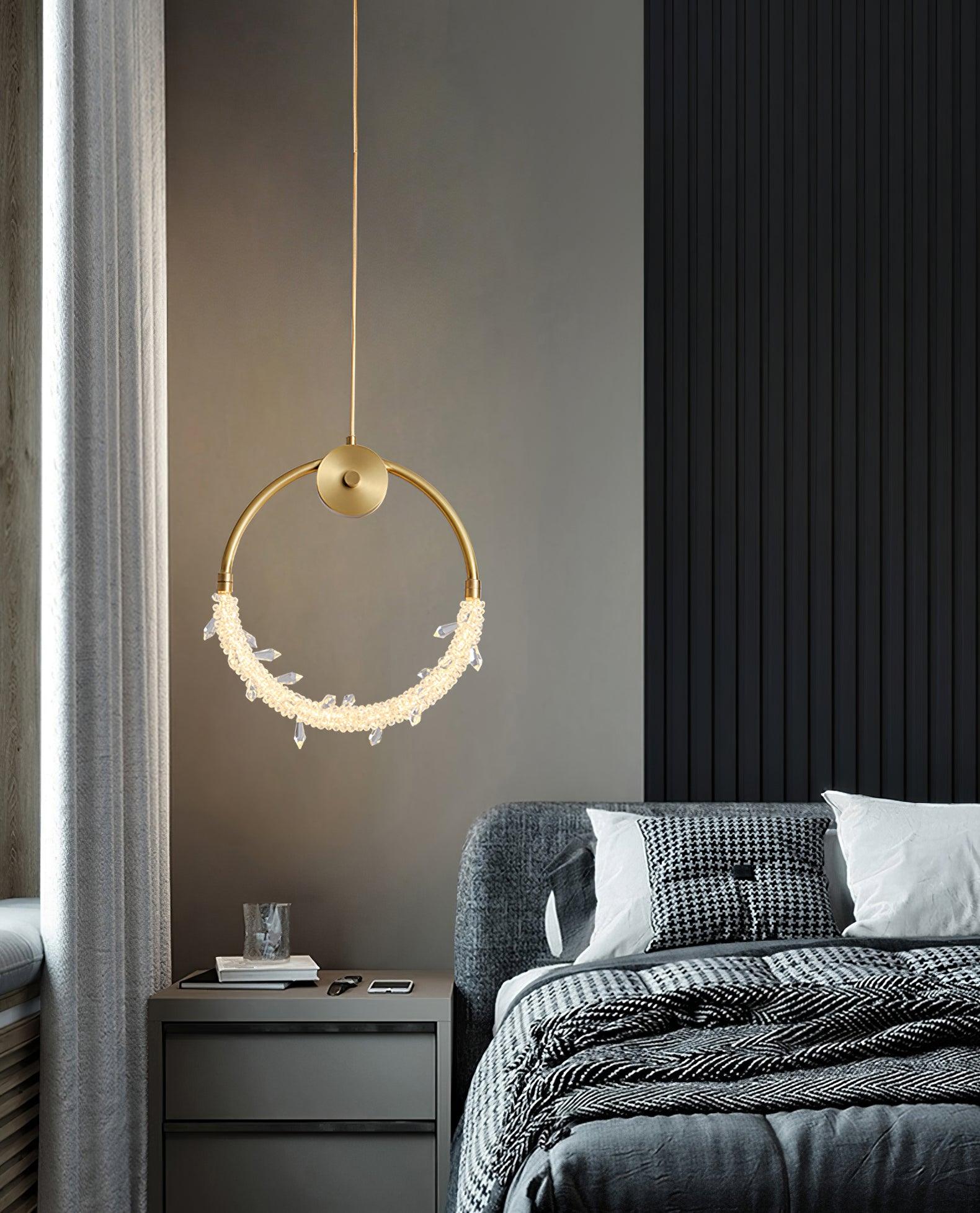 BU08P15G Modern Pendant Light - Elegant Hanging Ceiling Lamp for Kitchen, Dining Room, Bedroom & Living Room Decor