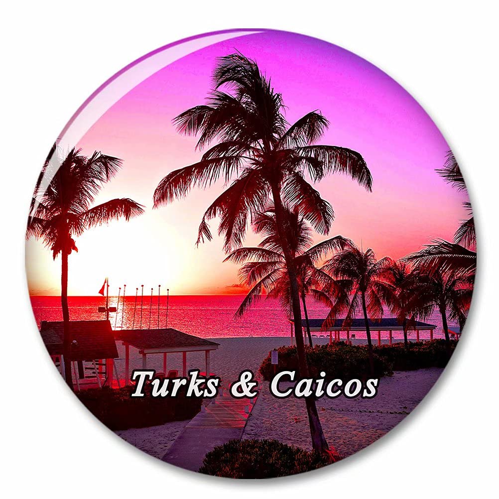 Turks & Caicos Islands Fridge Magnet - Colorful Travel Souvenir & Decorative Refrigerator Sticker - Perfect for Collectors, Tourists & Home Decor