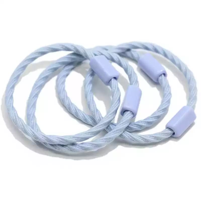 Mluffy No Slip Thin Hair Ties - Soft & Stretchy Small Ponytail Holders for Women, 60 Pack Multicolor Hair Bands - Perfect for Gym, Work, Travel and Everyday Use