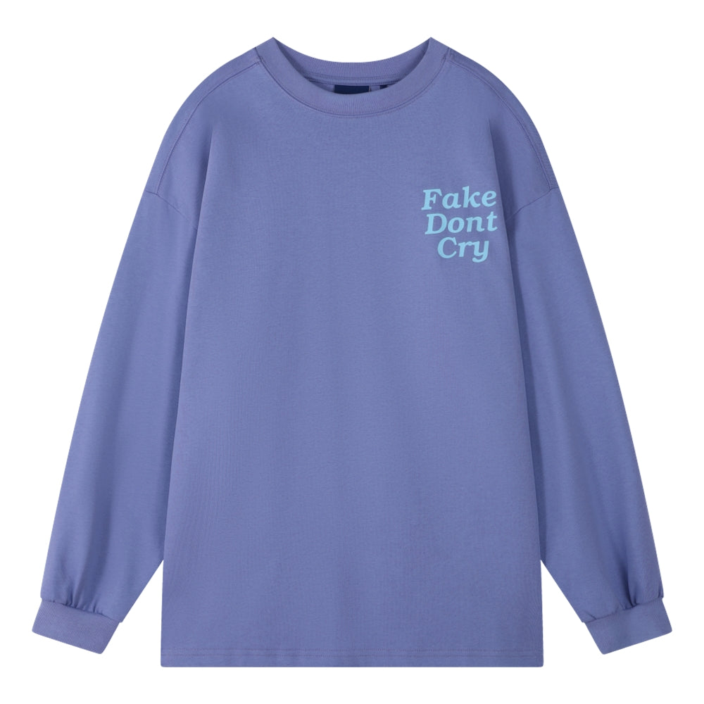 ORI FREDERIQO Printed Long Sleeve T-Shirt for Men - Soft Cotton Purple Casual Shirt - Perfect for Everyday Wear, Office & Street Style