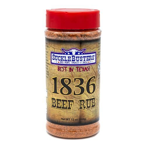Suckle Busters 1836 Beef Rub - Premium BBQ Seasoning for Steak, Ribs & Brisket - All-Natural Spice Blend for Grilling, Smoking & Roasting - Perfect for Backyard BBQs, Cookouts & Tailgating