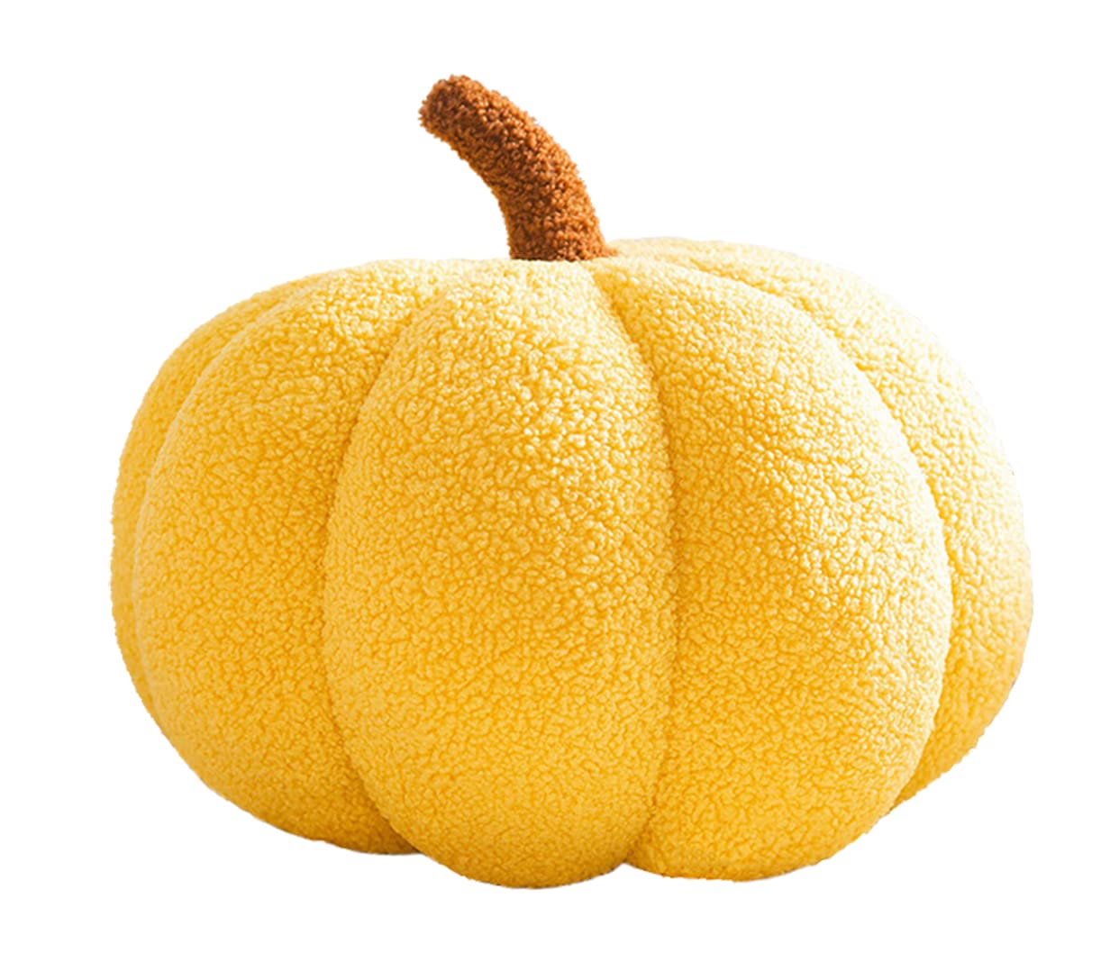 3D Simulated Pumpkin Plush Pillow - Soft Sofa Cushion for Home Decor (13 Inch, Yellow) - Perfect for Halloween, Fall Decorations, and Cozy Living Room Accents