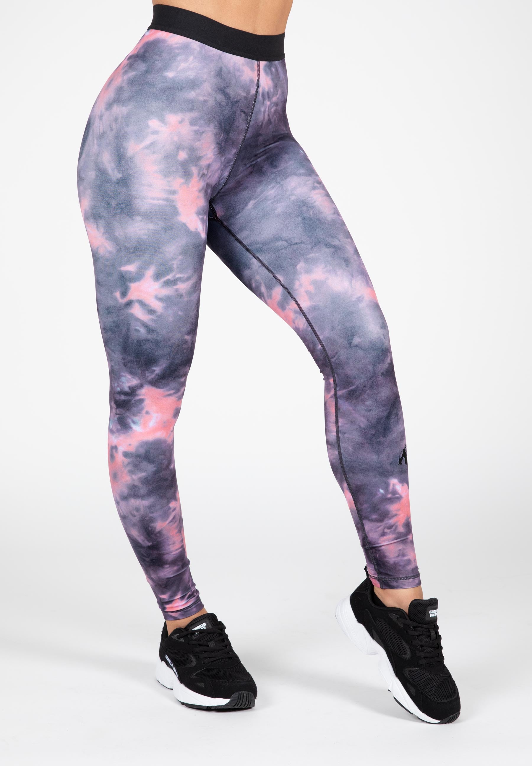 Colby Leggings for Women - High Waisted Yoga Pants, Soft & Stretchy Workout Tights in Gray/Pink - Perfect for Gym, Running, Lounge & Everyday Wear