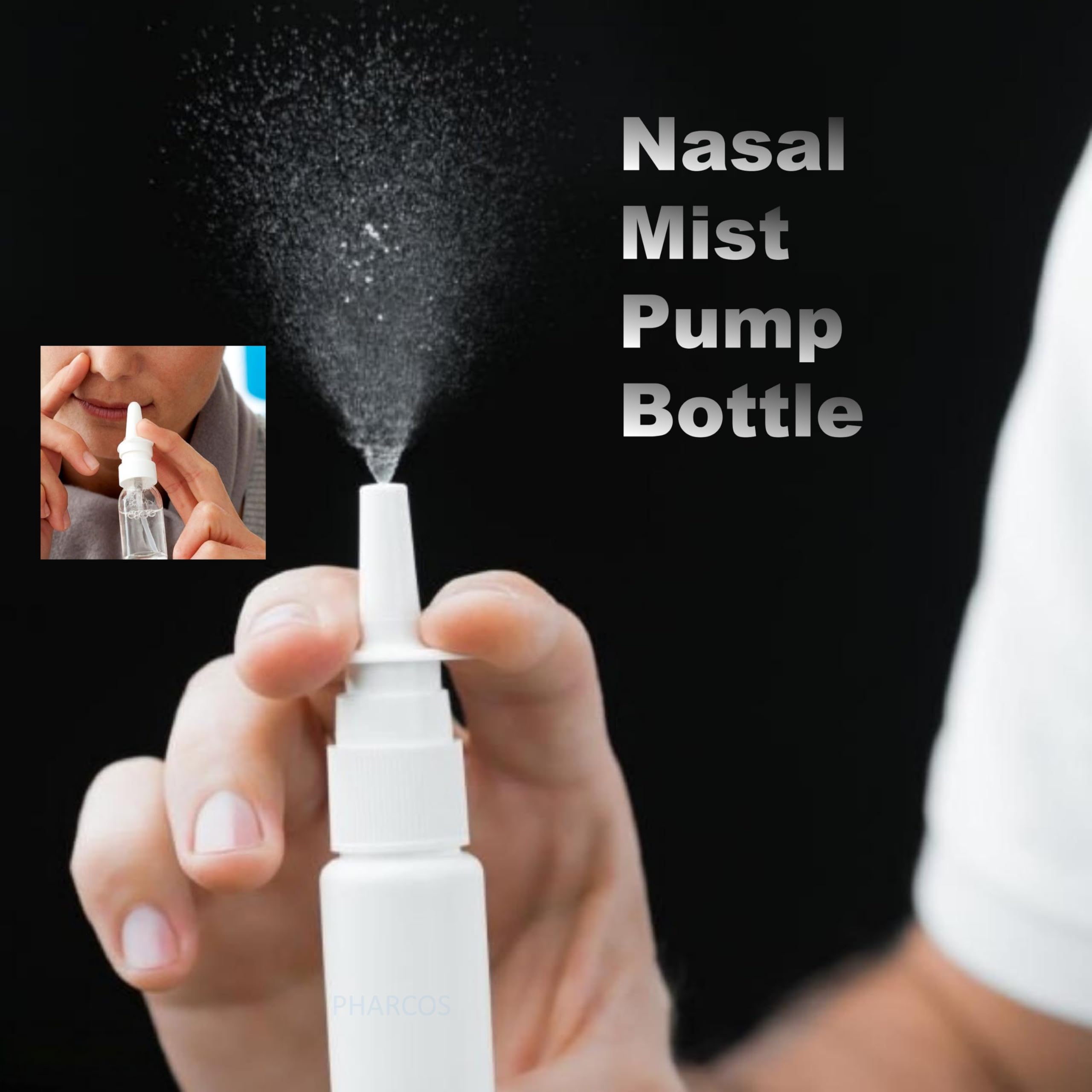 Pharcos 30ml Refillable Fine Mist Spray Bottles - Small Empty Nasal Sprayer with Oil Spray Tops for Essential Oils, Aromatherapy, Personal Care & Cleaning - Amber (Pack of 3) - Perfect for Travel, Home & DIY Projects