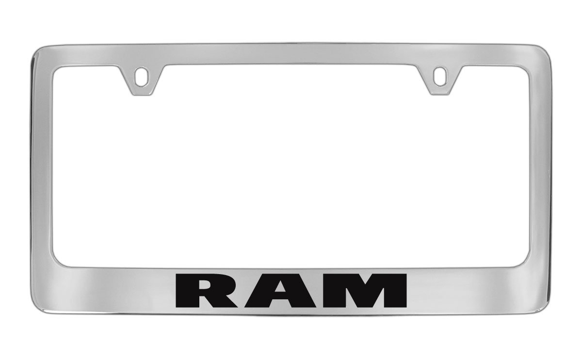 Dodge Ram Metal Engraved License Plate Frame - Heavy Duty Rustproof License Plate Holder for Dodge Ram Trucks 1500 2500 3500 - Perfect for Off-Roading, Car Shows & Custom Truck Accessories