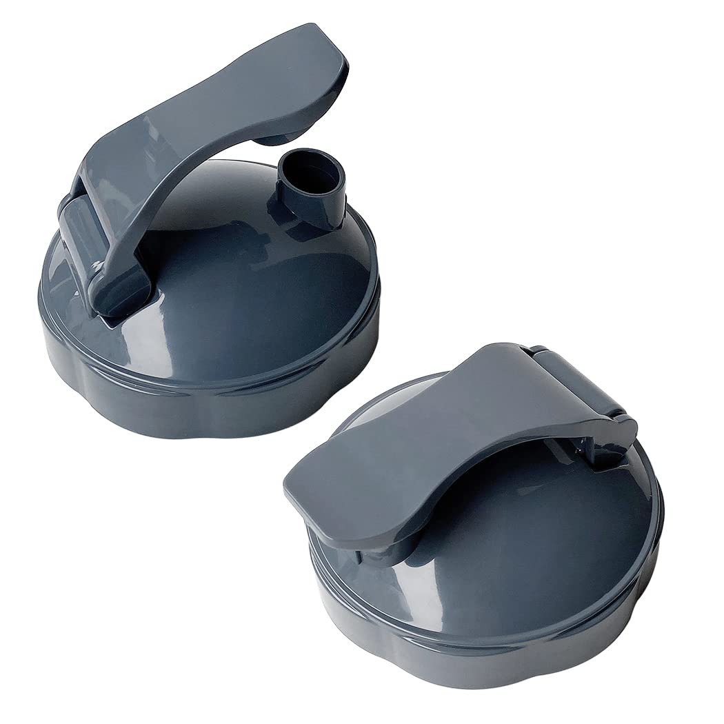 Nutribullet Blender 600W & 900W Flip Top To-Go Lid Replacement Parts (2 Pack) - Leak-Proof Travel Lid for Smoothies, Protein Shakes & On-the-Go Drinks