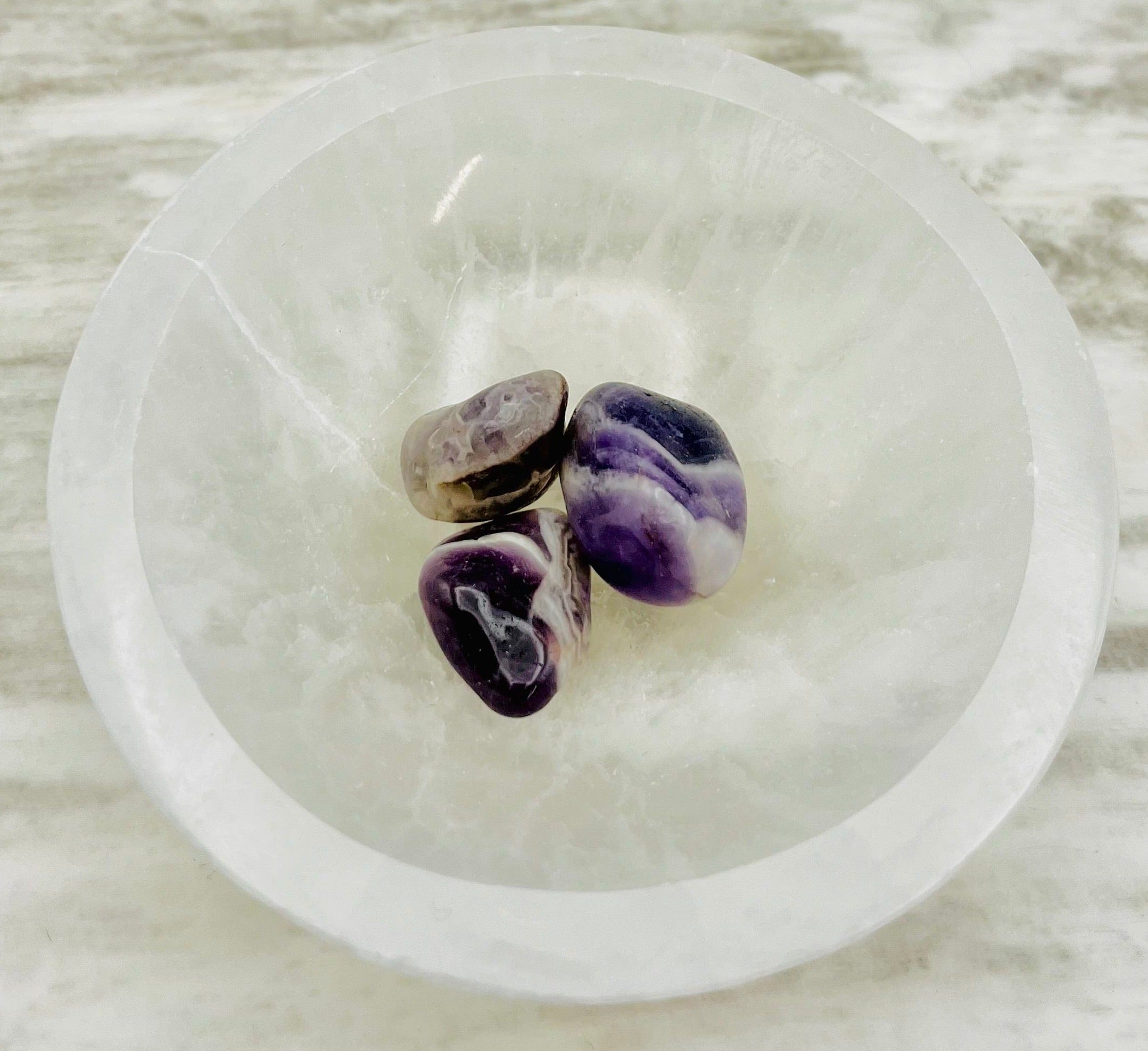 Chevron Amethyst Polished Stone - Natural Healing Crystal (1 Piece) for Meditation, Yoga & Home Decor | Spiritual Energy & Chakra Balancing Gift