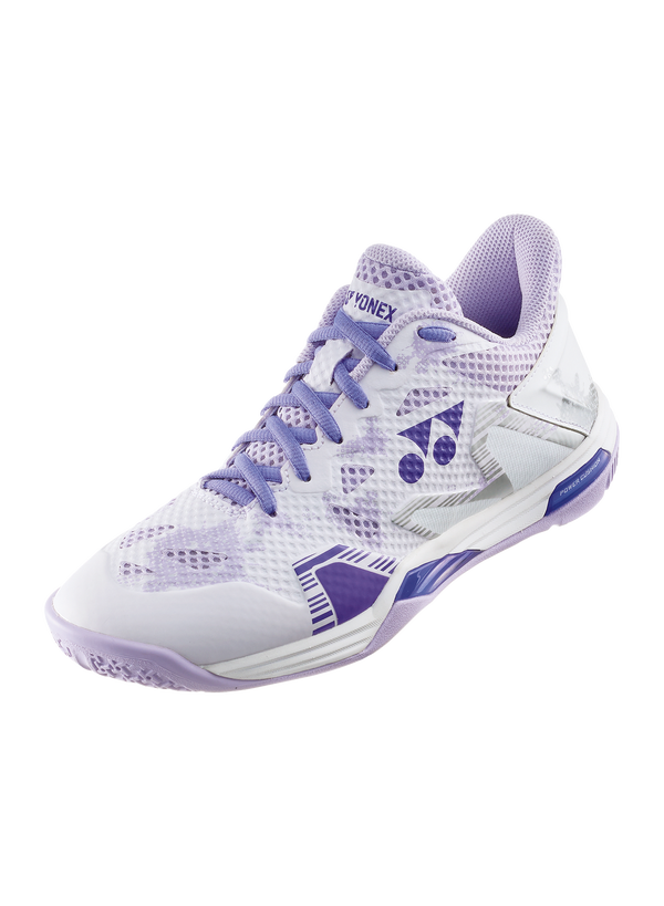 Yonex Power Cushion Eclipsion Z3 Women's Badminton Shoes - Lightweight Comfort & Superior Support for Indoor Court Sports (White/Purple) - Perfect for Badminton, Squash & Tennis Players