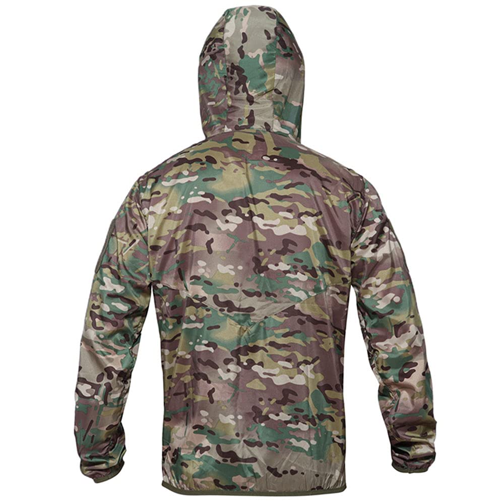 Lightweight Camouflage Windbreaker Jacket for Outdoor Sports & Hunting - Water-Resistant & Breathable for Hiking, Camping & Adventure