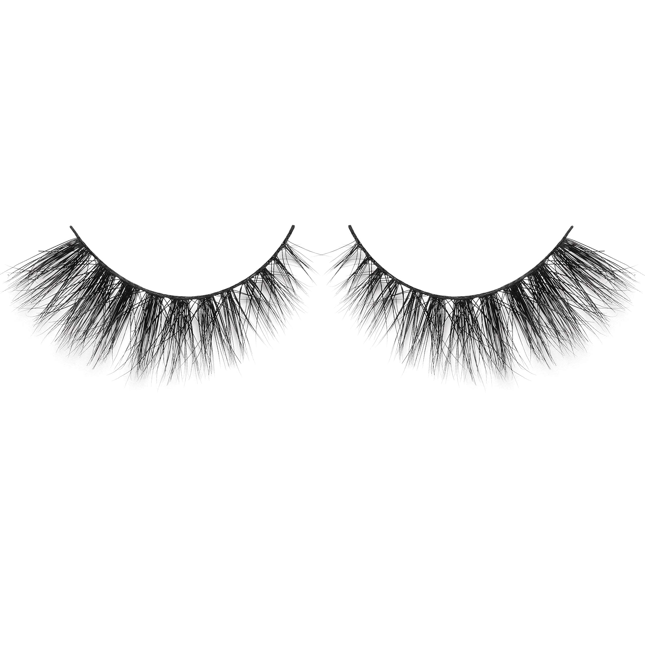 Lilly Lashes Doha 3D Mink False Eyelashes - Natural Wispy Look, Reusable Up to 25 Times, Fluffy Strip Lashes for Everyday Wear & Special Occasions (Lash Glue Not Included)