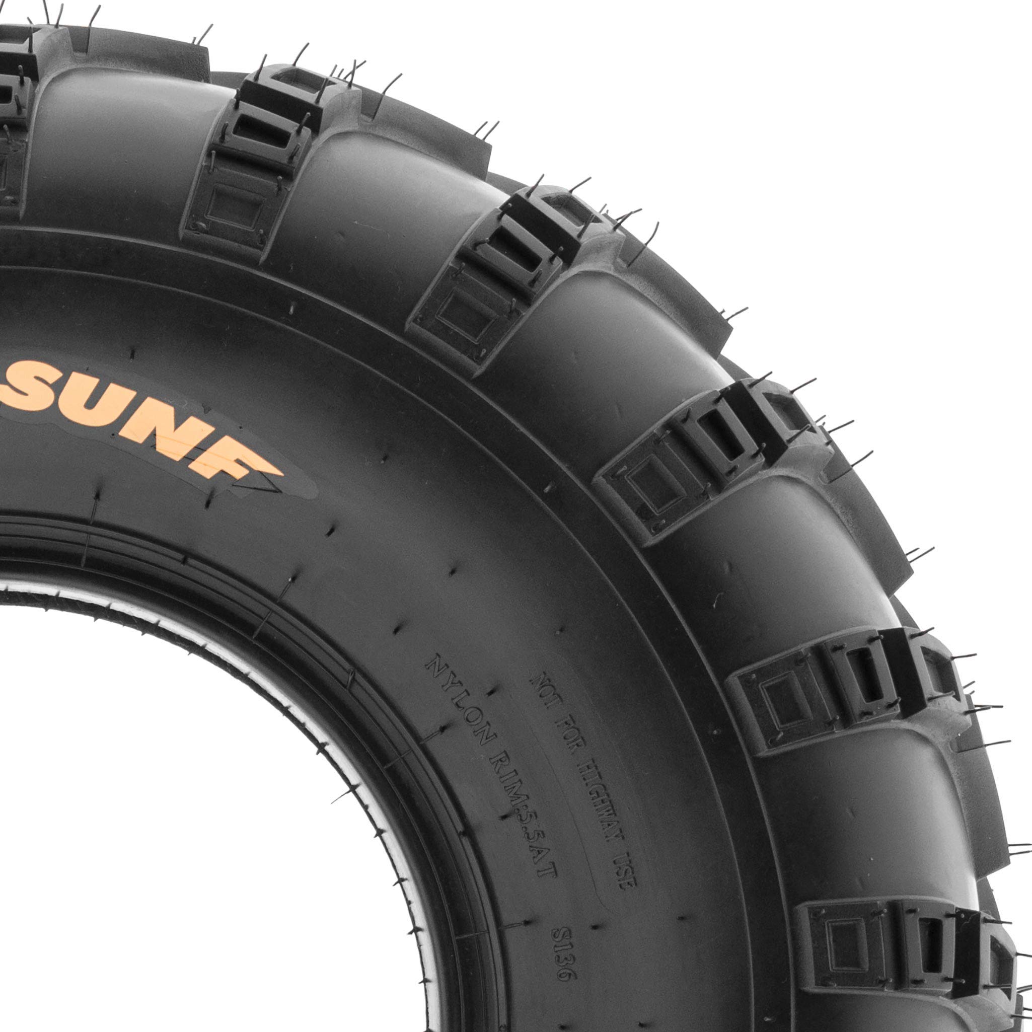 Set of 2 SunF A028 Off-Road & Turf ATV/UTV Cart Tires 23x7-10, 6-Ply Tubeless - Perfect for Trail Riding, Farm Work & Outdoor Adventures