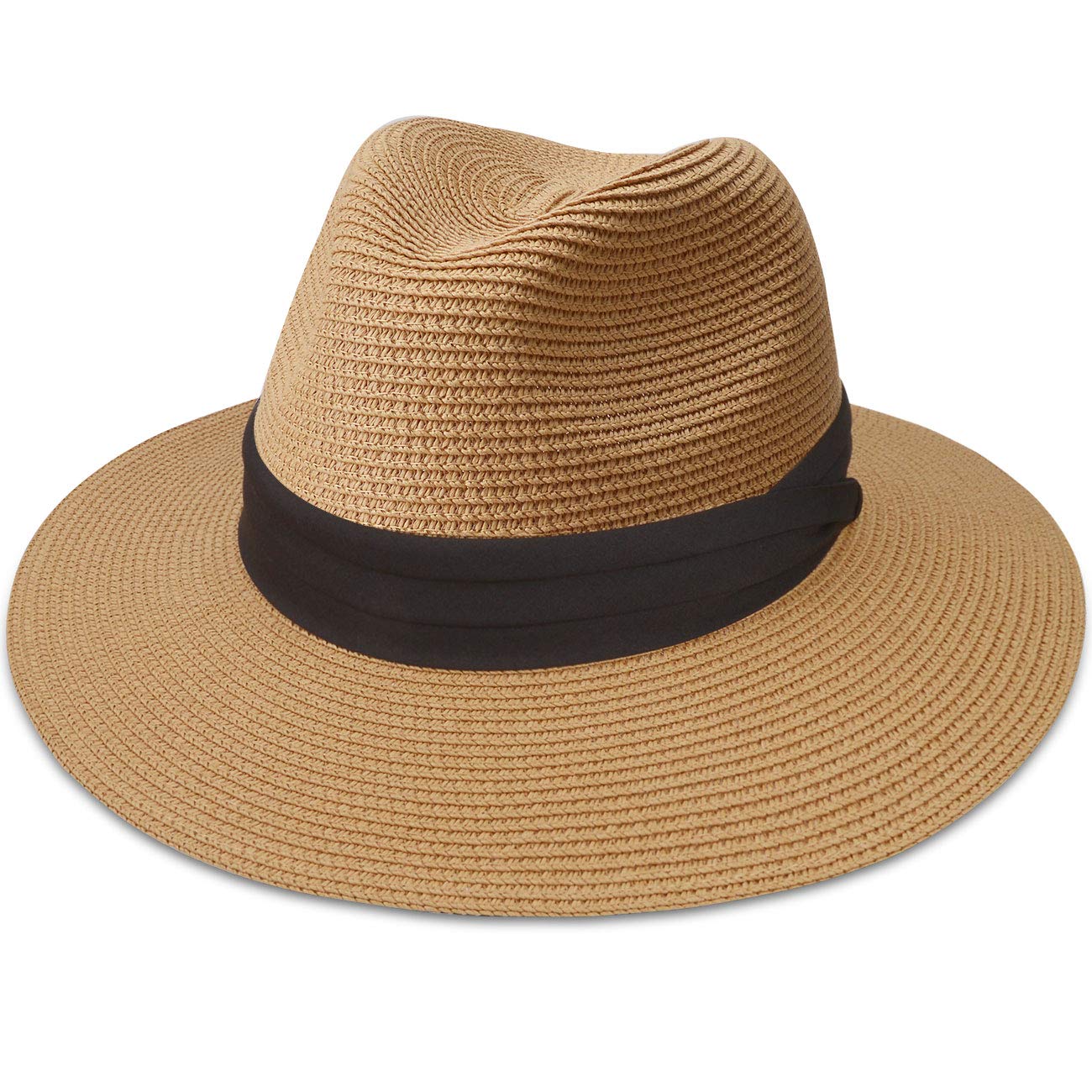 MAYLISACC Women's Straw Panama Hat - Wide Brim UPF50+ Sun Hat for Beach, Summer & Travel | Foldable Design for Outdoor Activities, Vacations & Fashion Accessories