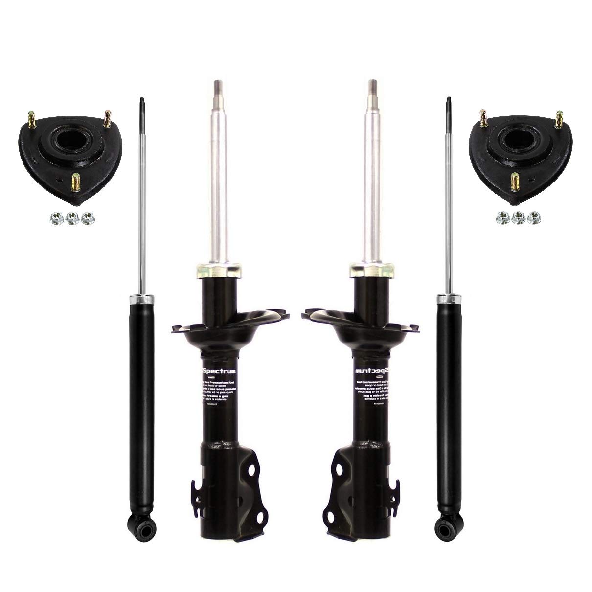 Monroe Front & Rear Strut Assembly Kit with Shocks & Mounts - Compatible with 2000-2005 Toyota Echo | Smooth Ride & Enhanced Handling for City Driving & Highway Commutes