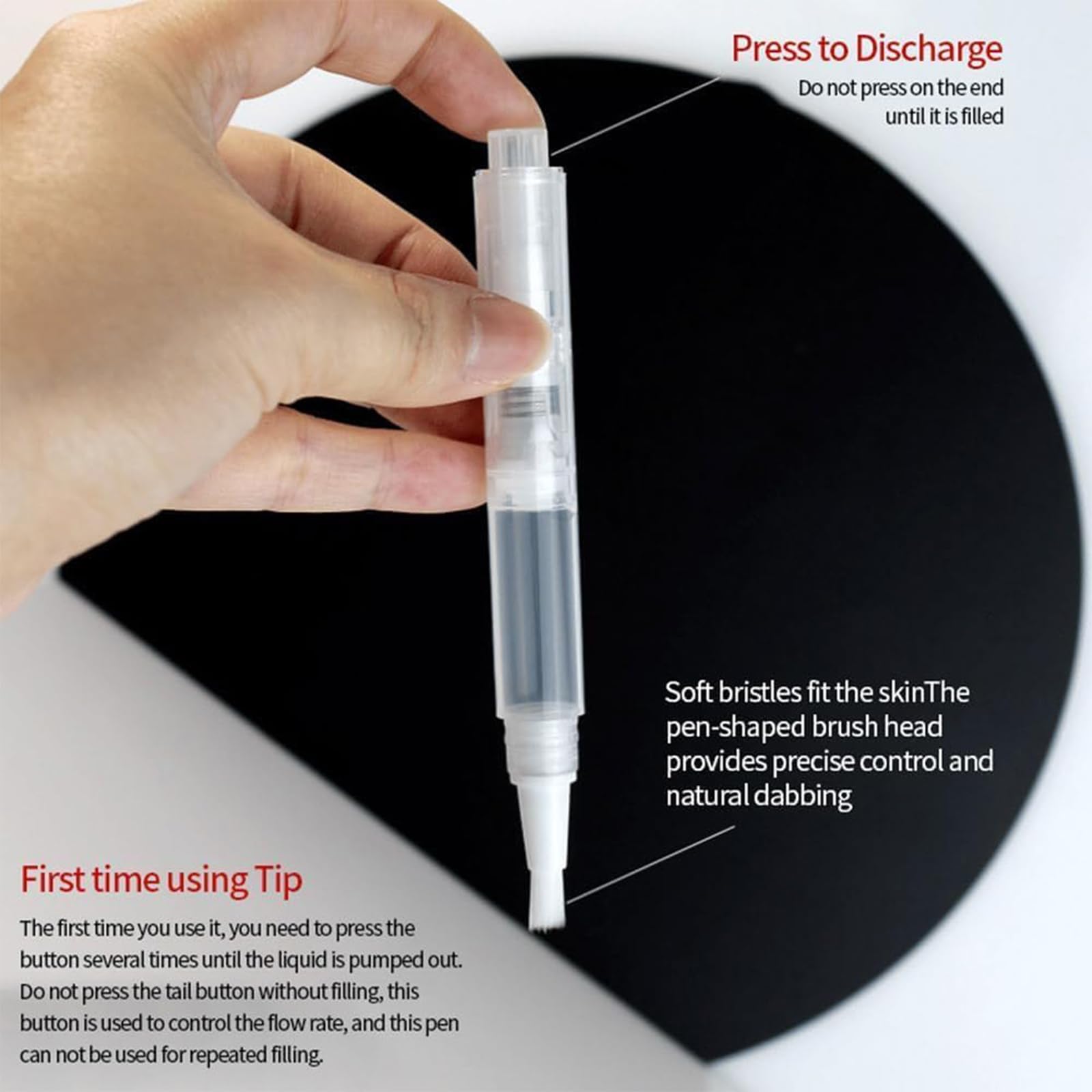 Fillable Touch Up Paint Pen Brush - 6ml Refillable Paint Pen for Walls, Cars & Furniture - Perfect for DIY Home Repairs, Auto Scratch Fixes & Small Touch Ups (5-Pack)