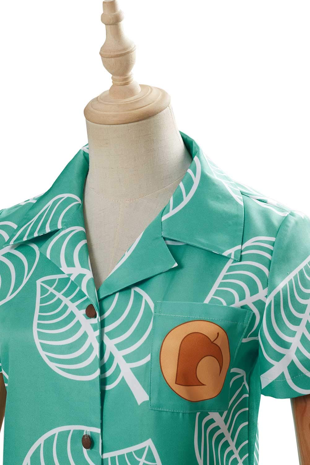 Unisex Animal Crossing Tom Nook Cosplay Shirt - Short Sleeve Button Up Top for Anime Conventions & Gaming Events