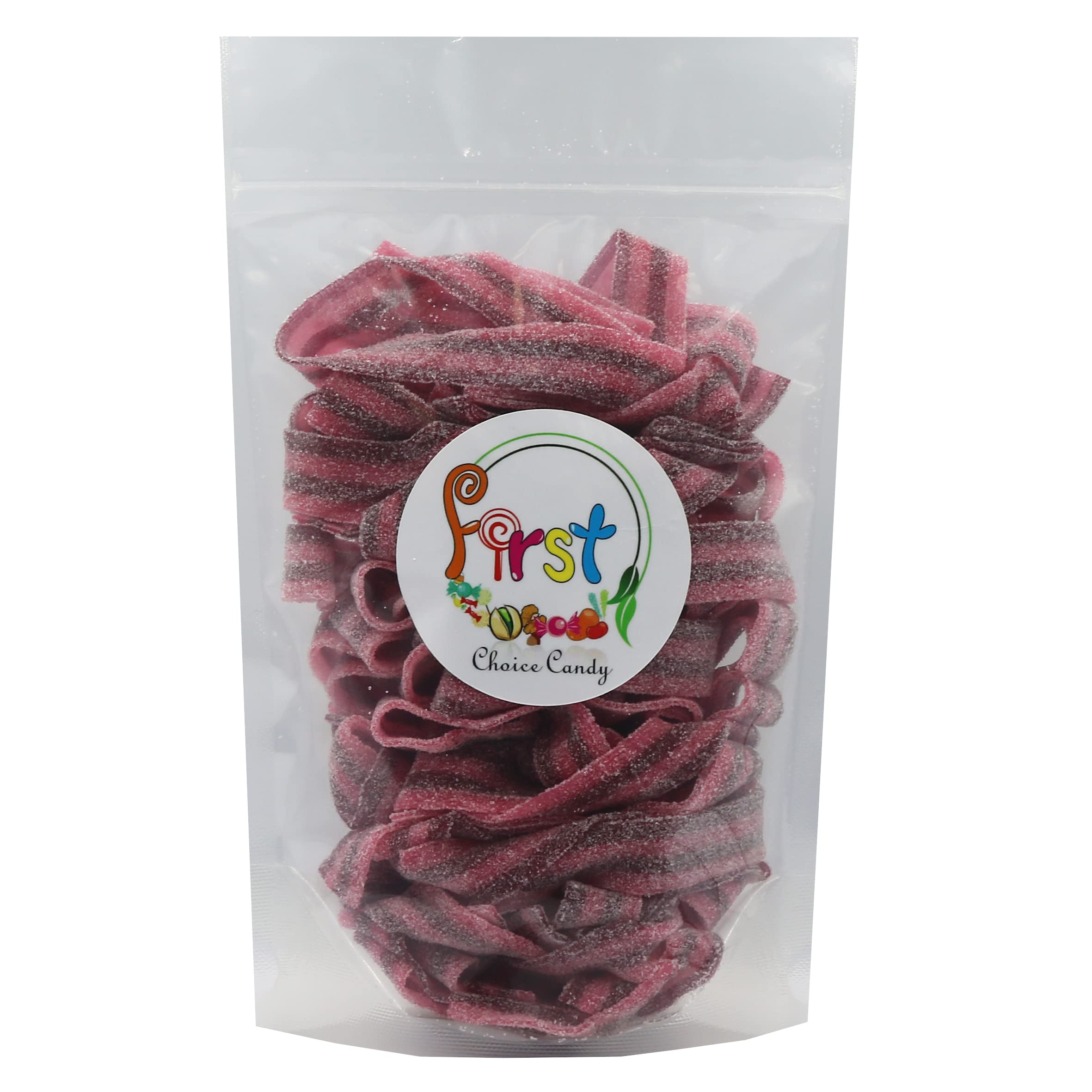 Sour Gummy Belts Candy - 1 LB Bulk Pack (Raspberry & Cherry Flavors) - Perfect for Parties, Movie Nights & Snacking