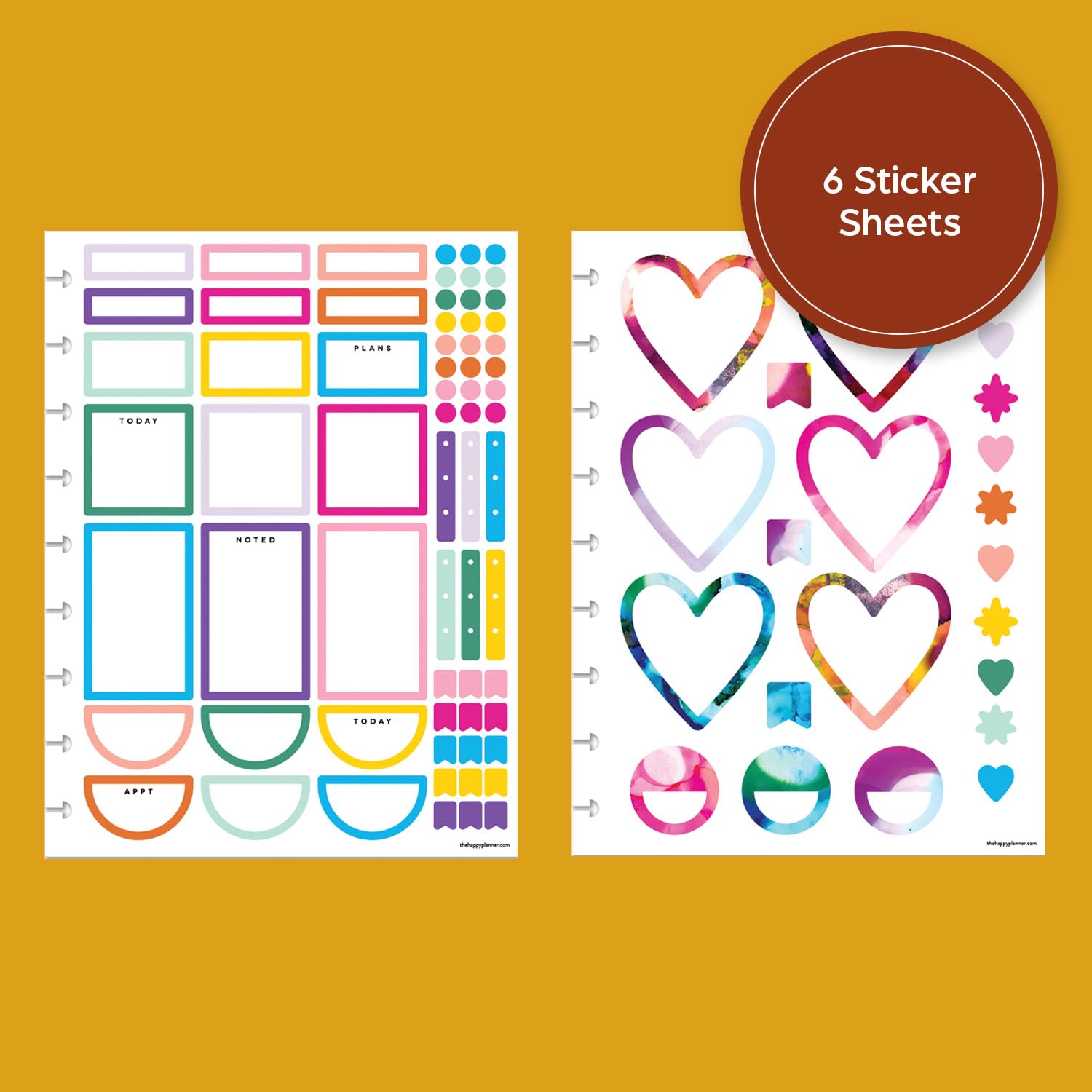 Happy Planner 2025 Disc-Bound 12-Month Planner - Daily Weekly Monthly Organizer with Stickers, Classic Size 7