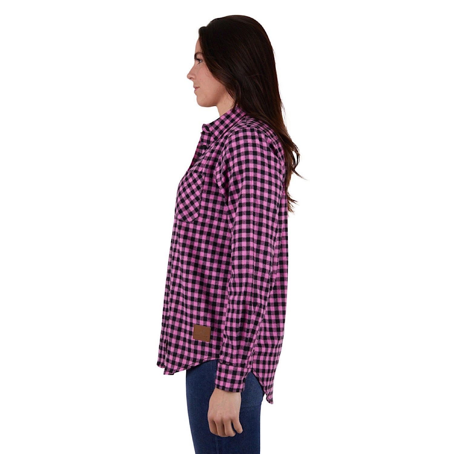 Dux Bak Women's Adrianna Thermal Shirt - Soft Long Sleeve Winter Top in Pink | Warm Base Layer for Cold Weather & Outdoor Activities