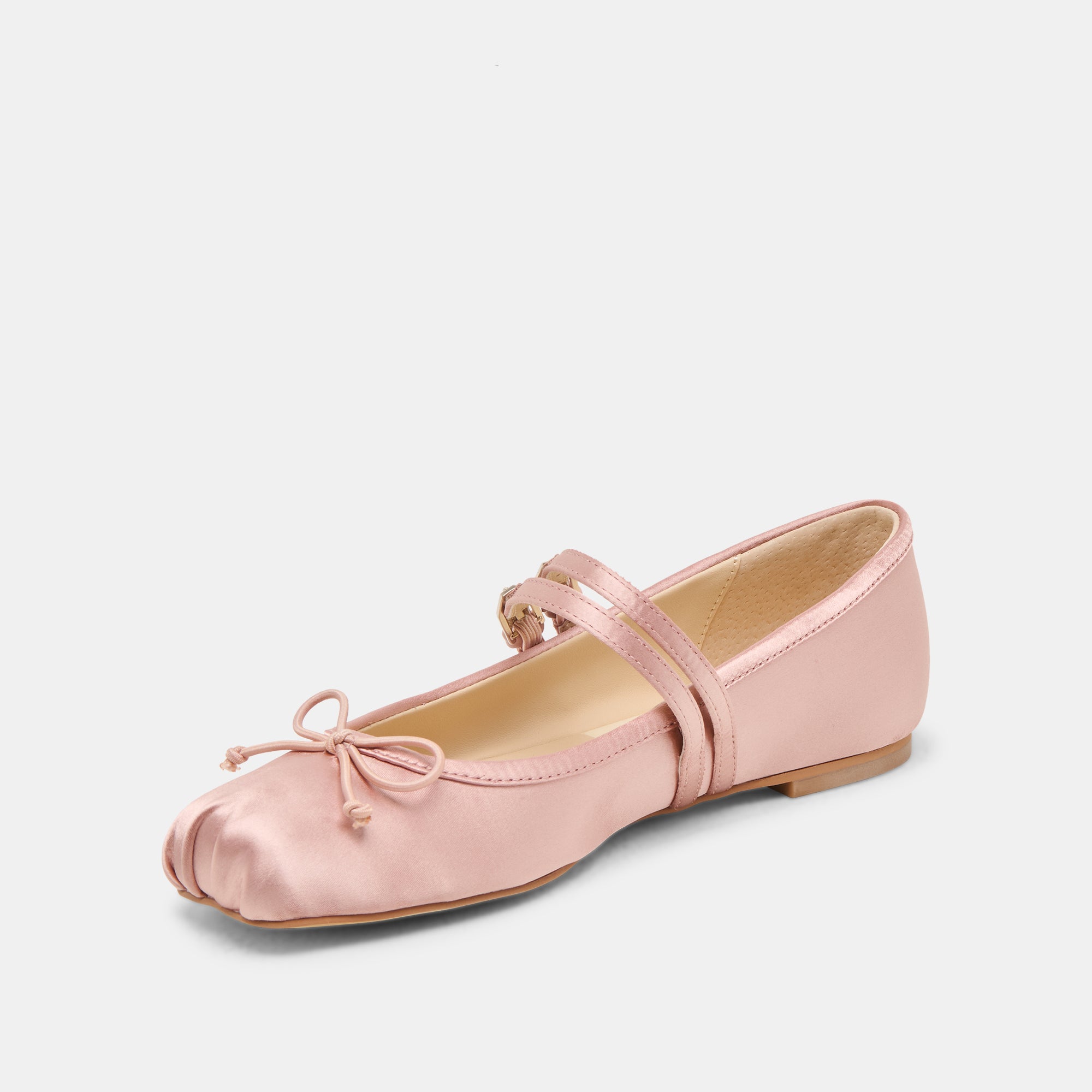 GIBSEN Women's Ballet Flats - Blush Satin Pointed Toe Slip-On Shoes for Comfort & Style | Perfect for Work, Weddings & Casual Outfits