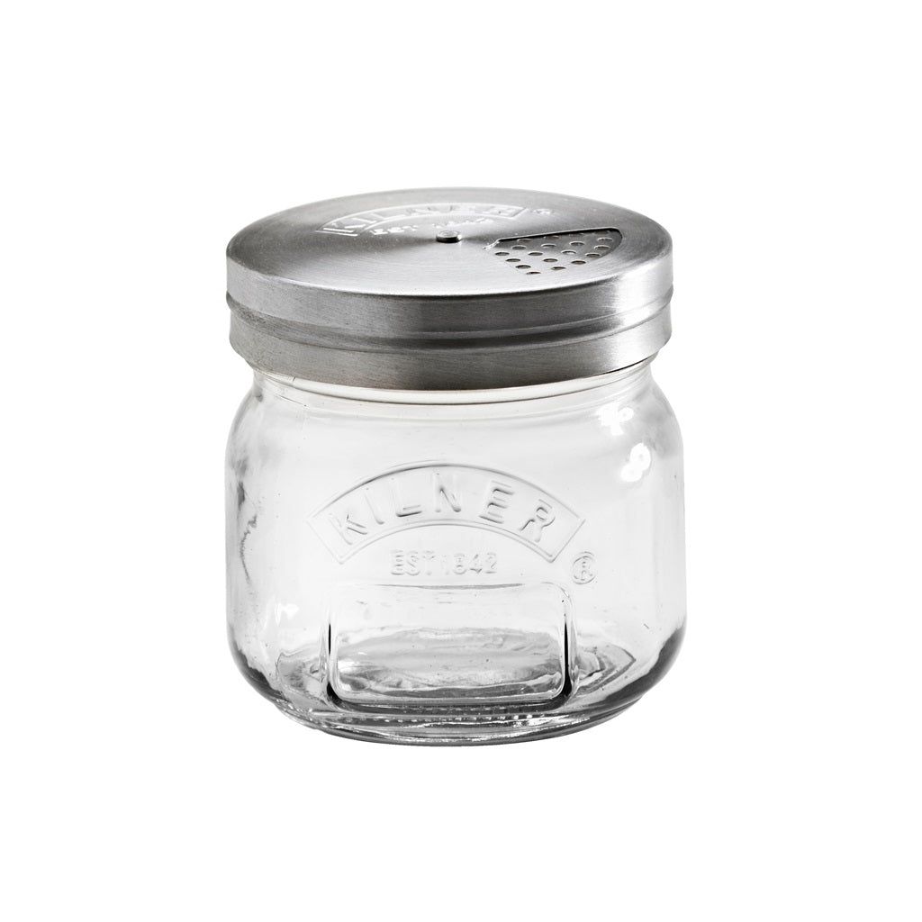 Kilner Glass Jar with Shaker Lid - 250ml (8.5oz) Airtight Container for Spices, Herbs & Cocktails - Perfect for Kitchen Storage, Mixing Drinks & DIY Gifts