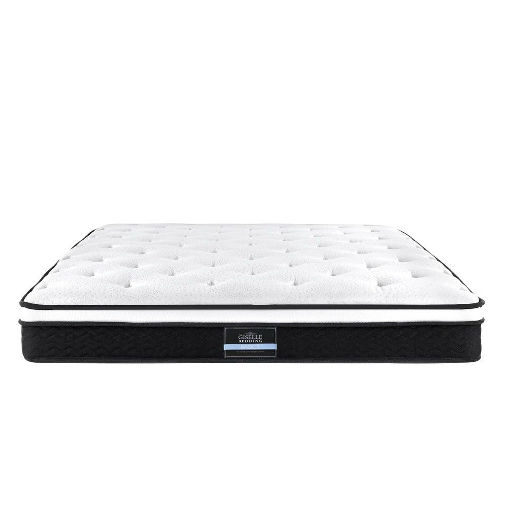 Giselle Bedding 21cm Euro Top Queen Size Mattress - Plush Support for Back Pain Relief, Luxury Hotel Feel for Master Bedroom & Guest Room