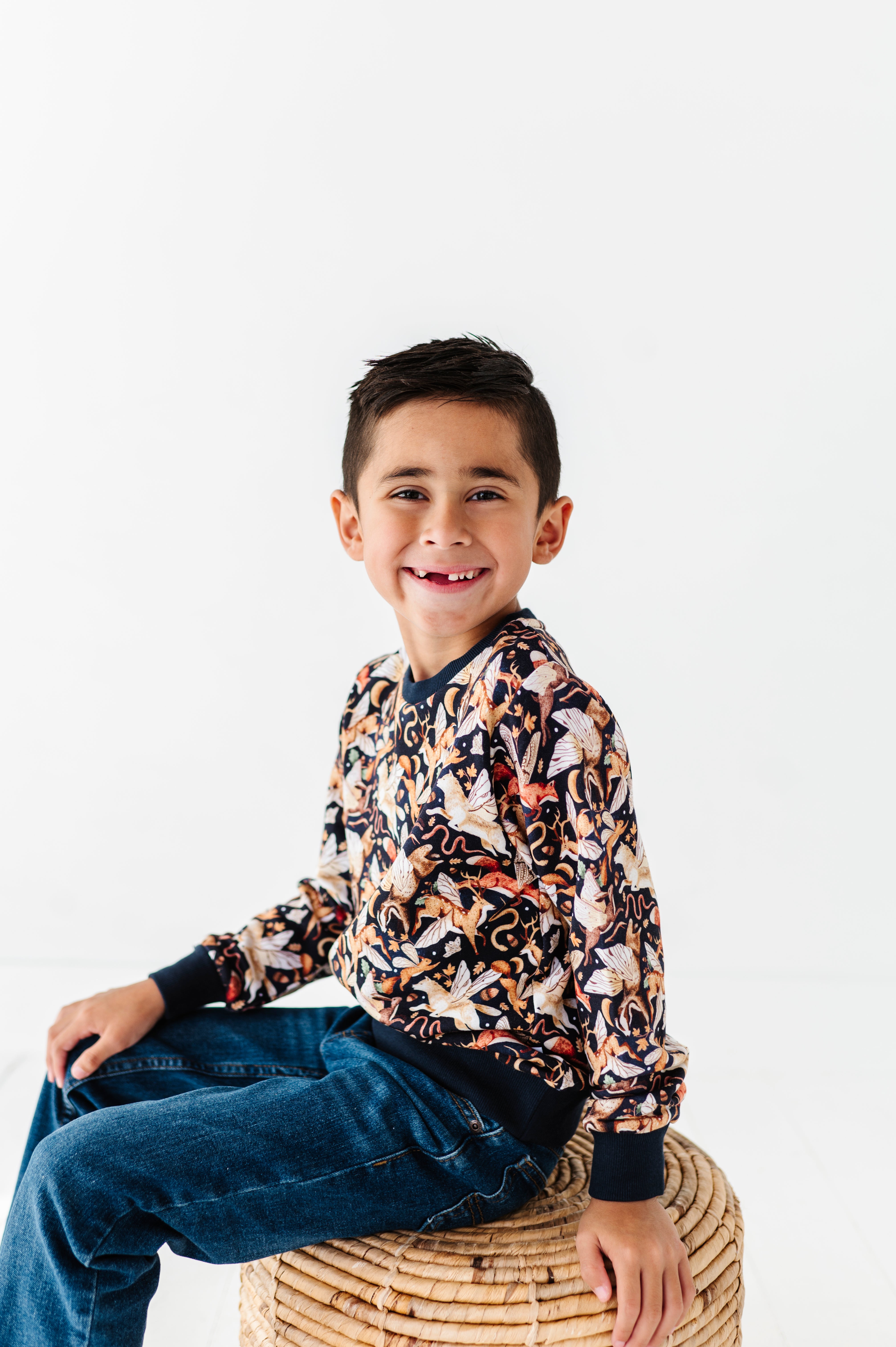 Folklore Flight Kids' Crewneck Sweatshirt | Soft Cotton Pullover for Boys & Girls | Cozy Casual Wear for School, Playdates & Family Outings