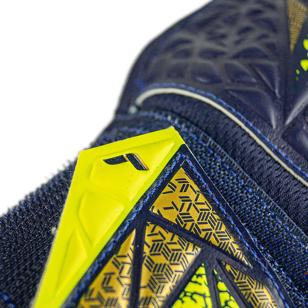 Reusch Starter Solid Junior Goalkeeper Gloves - Blue & Yellow - Youth Soccer Goalie Gloves for Training & Matches