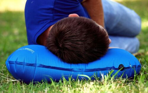 Inflatable Camping Pillow - Lightweight & Compact for Hiking, Backpacking, Travel - Perfect for Outdoor Adventures, Airplane & Car Trips