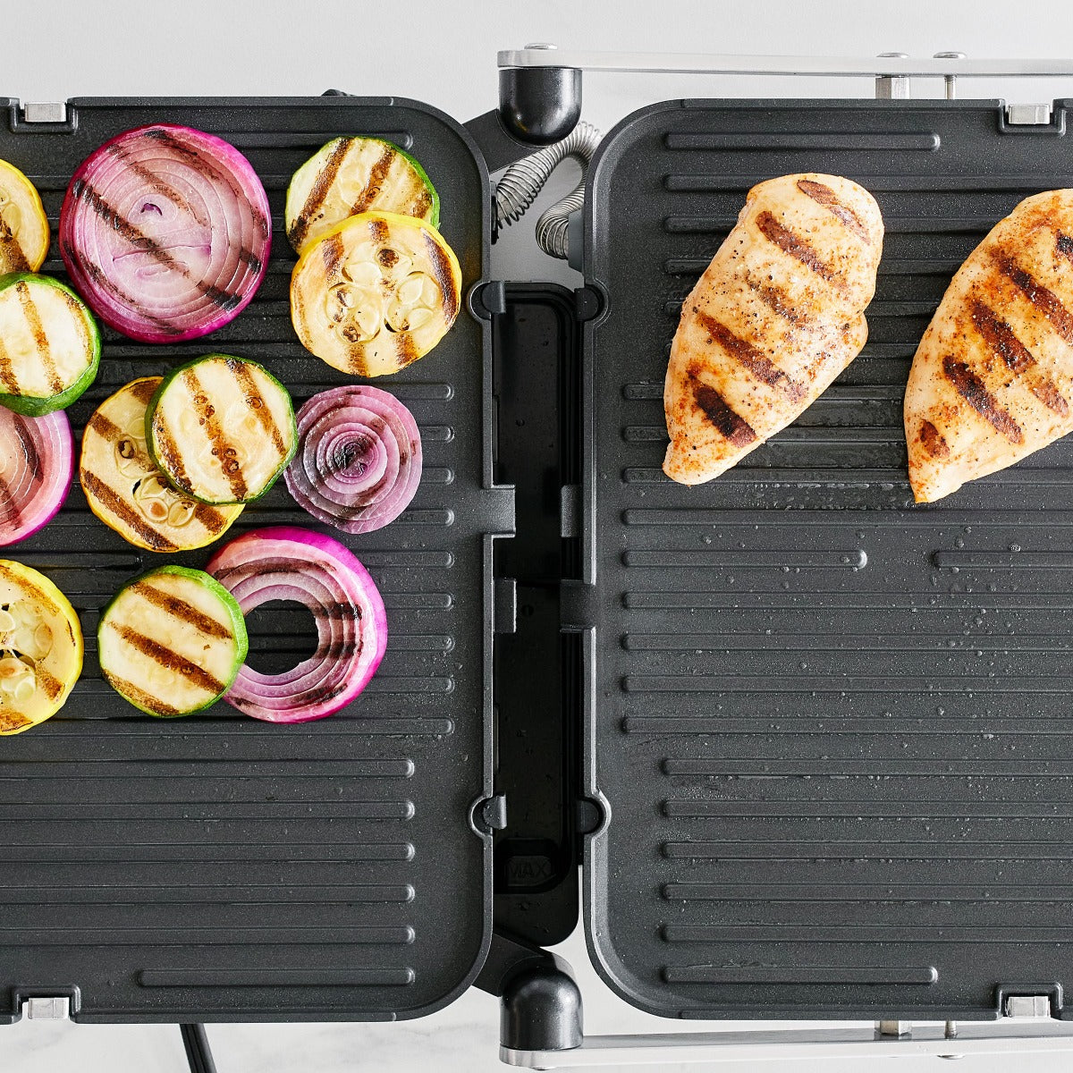 Premium Bistro Grill & Griddle - Versatile Electric Griddle for Pancakes, Burgers, Steaks & More - Perfect for Home Kitchen, Camping & Outdoor Cooking