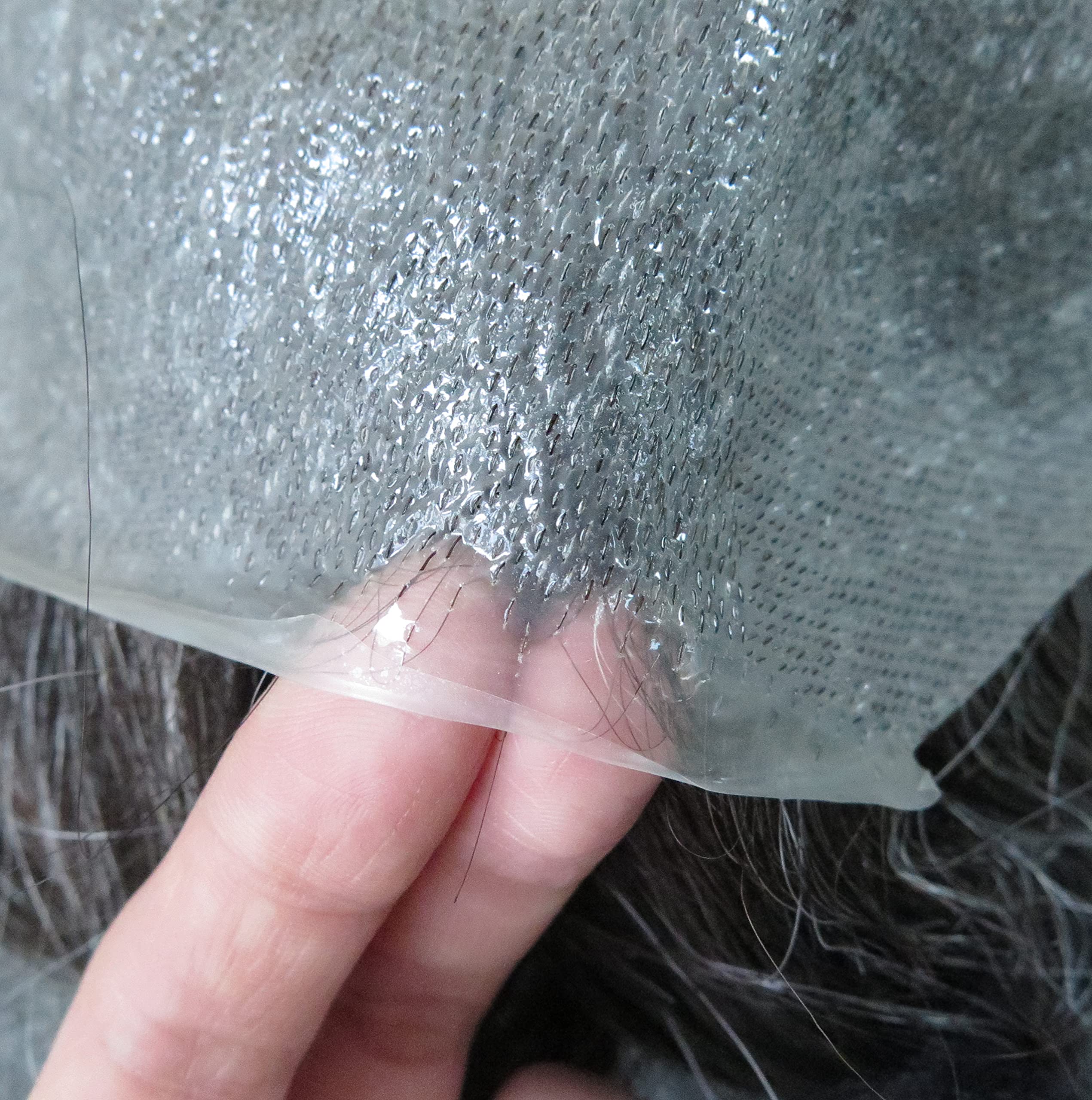 Men's Toupee Hair Pieces - Ultra Thin Skin Human Hair Replacement Systems for Men - Natural Hairline #1B20 - Perfect for Daily Wear, Special Occasions & Hair Loss Solutions