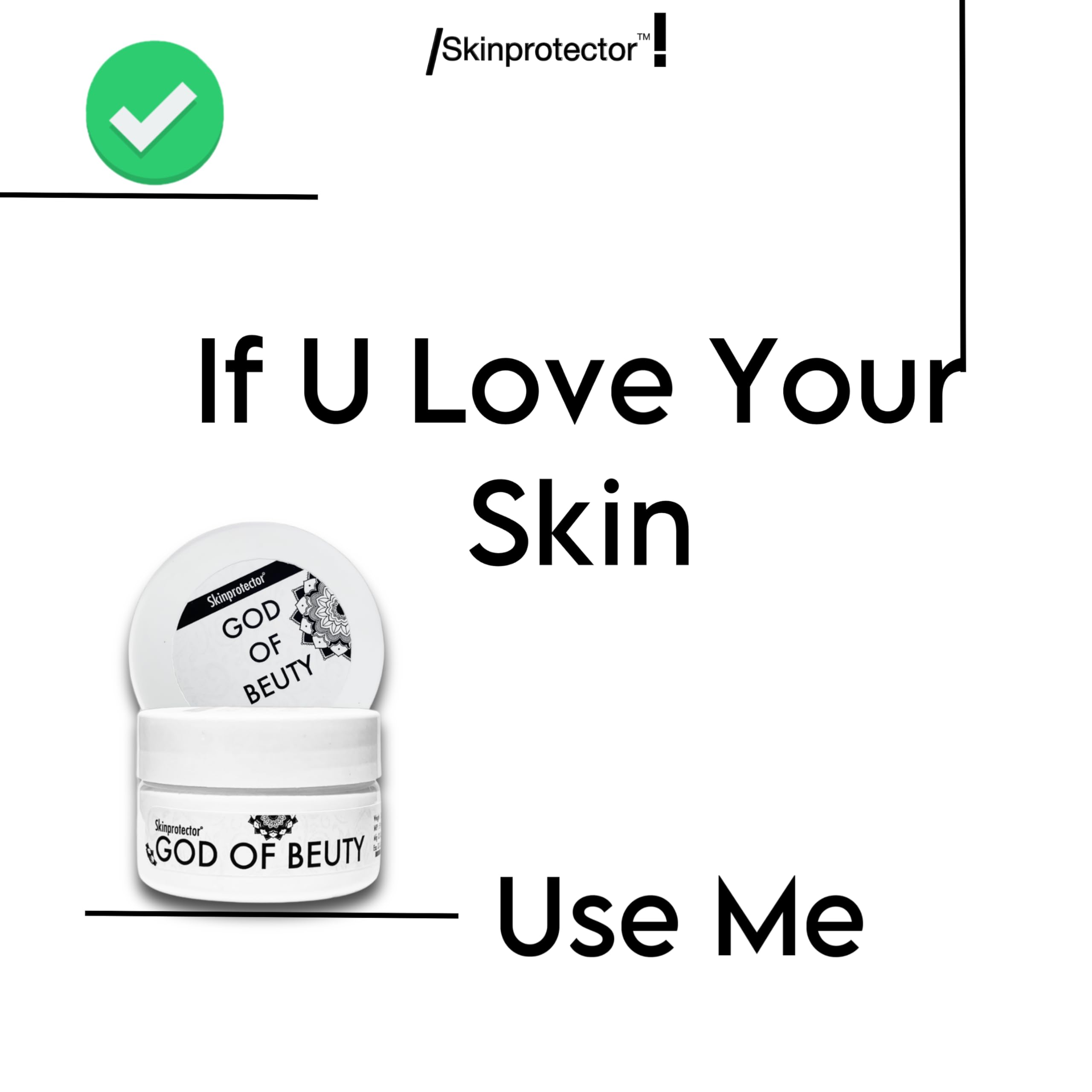 Skinprotector God of Beauty Fairness Night Cream - Natural Whitening Face Cream for Dark Spots, Acne & Under Eye Circles + Dark Knuckle Brightening | Nighttime Skin Repair & Glow