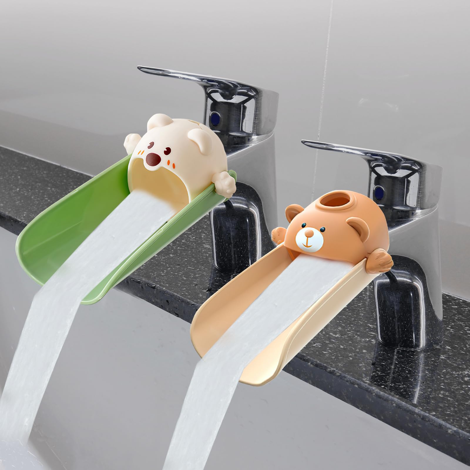 Kids Faucet Extender - Easy Install Sink Faucet Extender for Hand Washing | Perfect for Bathroom & Kitchen Sinks | Helps Children Reach Water Easily & Wash Hands Independently