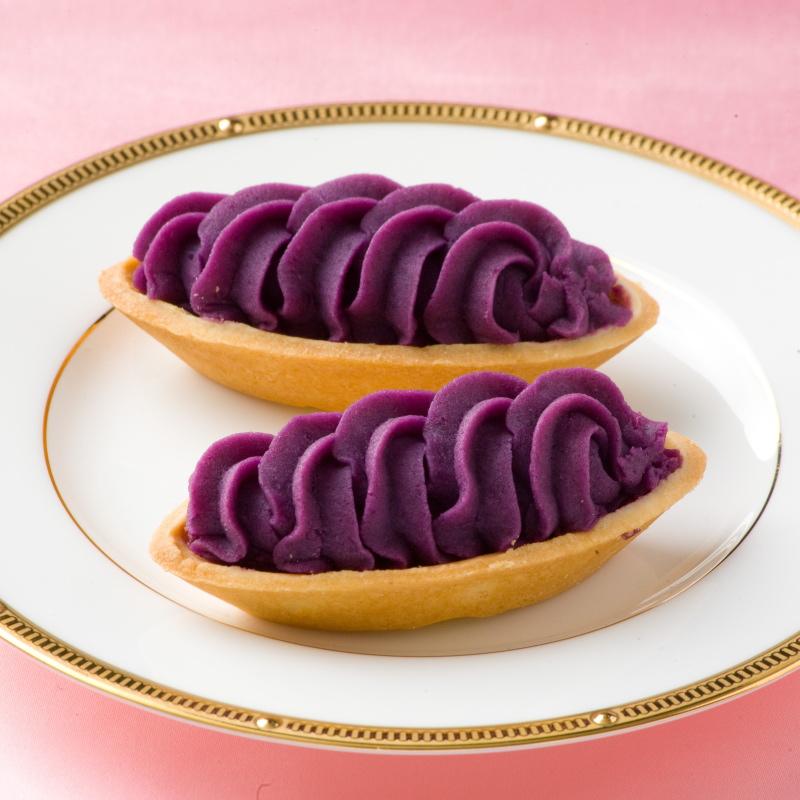 Okashi Goten Beni Imo Okinawa Purple Sweet Potato Tart 6 Pieces - Authentic Japanese Dessert for Gifts, Tea Time & Snacking