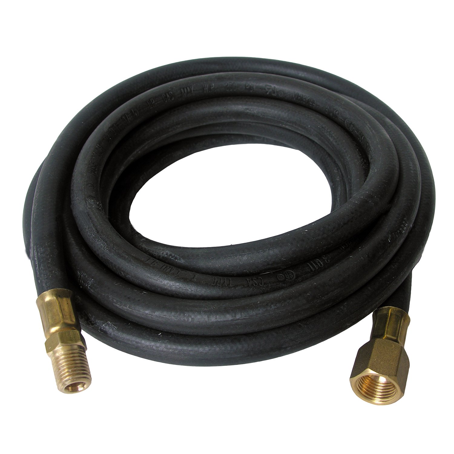 LASCO 16-9065 12-Ft High Pressure Rubber Propane Hose - 1/4