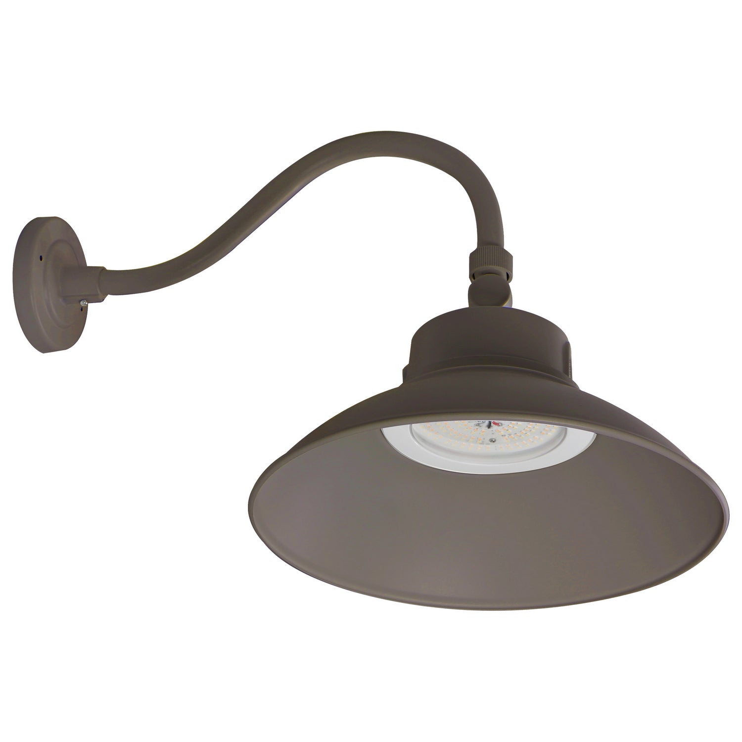 14 LED Gooseneck Outdoor Light - 5500 Lumens, Photocell Sensor, Adjustable 3000K/4000K/5000K Color Temperature, Bronze Finish - Perfect for Patio, Garden, and Pathway Lighting