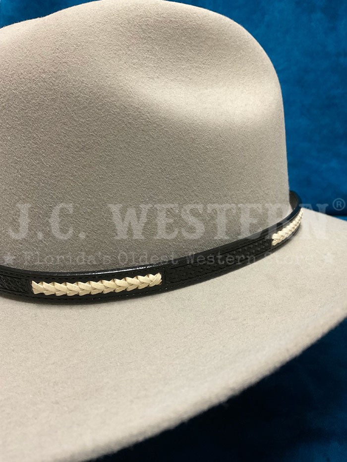 Fashionwest LC 29 BLK Genuine Leather Hatband in Black - Perfect for Cowboy Hats, Western Style Accessories & Costume Outfits