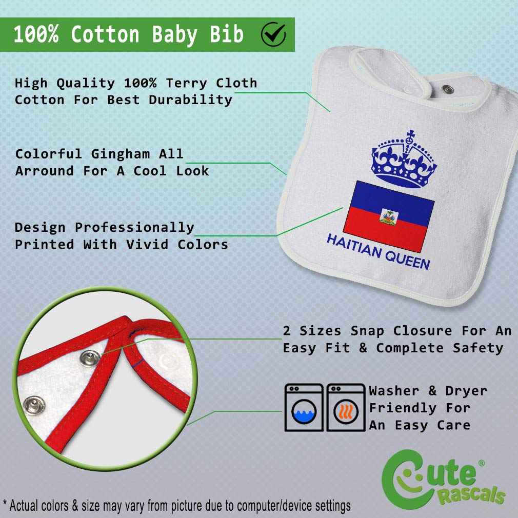 Premium Cotton Baby Bibs & Burp Cloths Set - Soft Absorbent Toddler Feeding Accessories for Boys & Girls (White Queen Crown Design) - Perfect for Mealtime, Travel & Photo Shoots