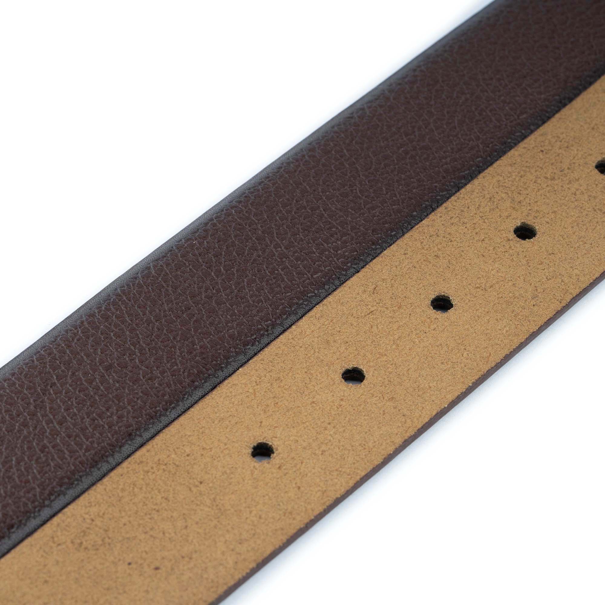 Premium Genuine Leather Men's Belt with Dunhill Buckle - Classic Brown Grain Strap for Business, Casual & Formal Wear | Durable Fashion Accessory