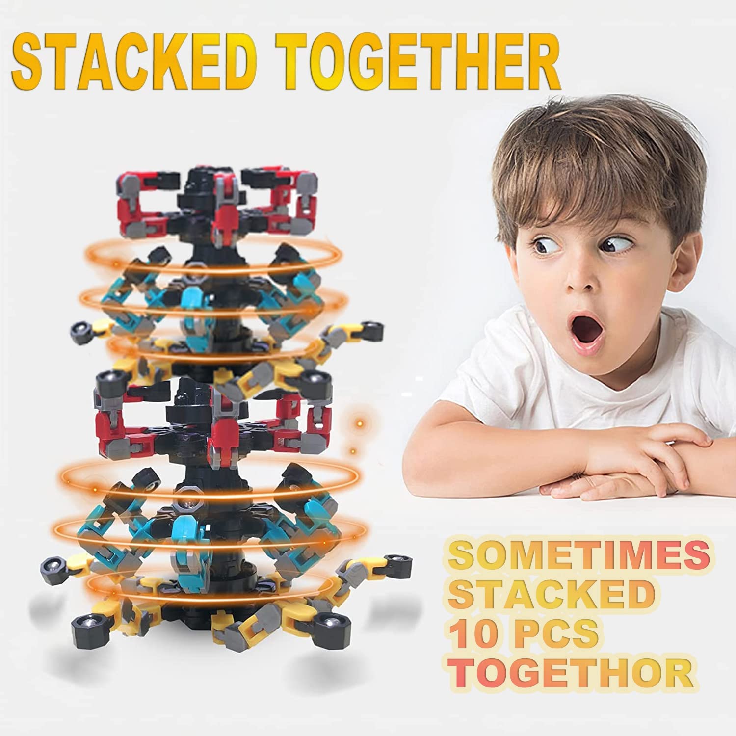 32 Pack Funny Sensory Fidget Spinners - Metal Stress Relief Gyro Toys for Adults & Kids - Perfect for ADHD, Anxiety, Office & Classroom Focus
