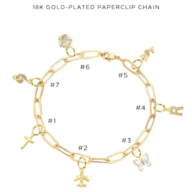 Stylish Charm Bracelet with Assorted Charms - Perfect for Gifts, Parties & Everyday Wear | $46.00