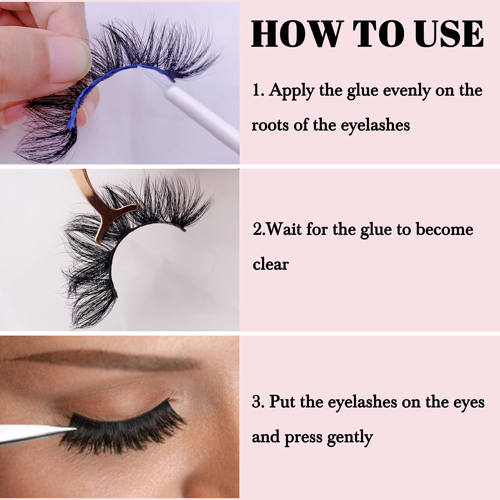 Clear Eyelash Adhesive Glue - Super Strong Hold, Waterproof, Hypoallergenic for Sensitive Eyes - 0.176oz (2 Pack) - Perfect for Daily Wear, Special Occasions & Professional Makeup Artists